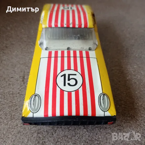 Стара ламаринена количка Ehri (ГДР) – Модел "Рали 15" – С работещ механизъм (За реставрация), снимка 3 - Колекции - 55800662