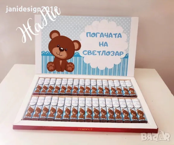 бонбони с дизайн съобразен с темата на празника за бебешка погача, рожден ден, прощъпулник, кръщене , снимка 17 - Други - 47454536