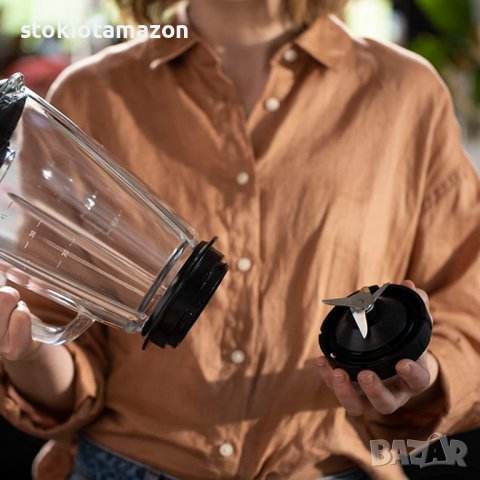 Блендер Moulinex Blendforce Eco Respect LM46EN 800 W стъклен блендер, блендер за смути с 4 остриета,, снимка 3 - Блендери - 38677906