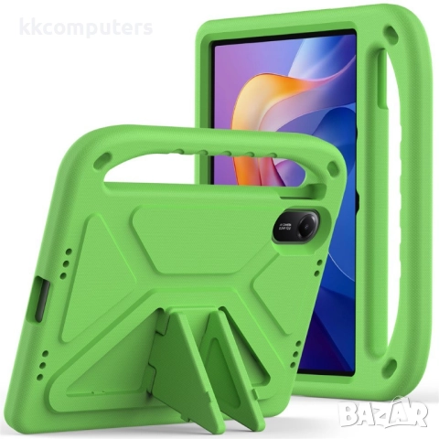 EVA Удароустойчив калъф за Xiaomi Redmi Pad 2 | Протектор, Вградена стойка, Дръжка |Цвят: Черен, Син, снимка 3 - Калъфи, кейсове - 52117045