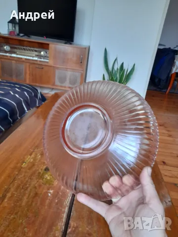 Стара стъклена фруктиера #9, снимка 5 - Други ценни предмети - 49083673