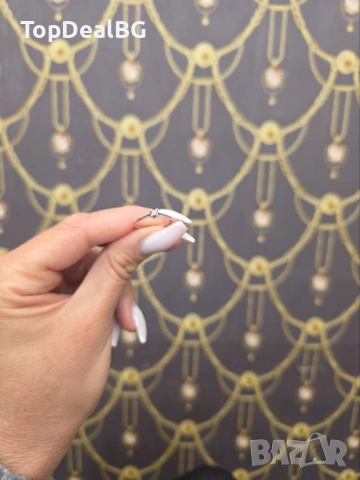 Златен пръстен с диамант, снимка 3 - Пръстени - 54030761