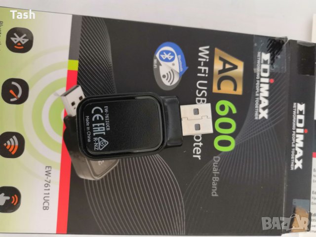 Edimax AC600 Wireless Dual-Band Mini USB Adapter, снимка 4 - Мрежови адаптери - 29338741