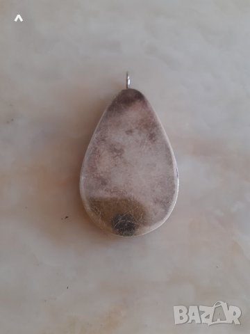 Сребърна висулка с яспис, снимка 2 - Колиета, медальони, синджири - 44322279