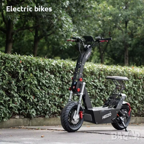HEZZO F8 – Електрическа тротинетка 10000W, 150 км пробег, 100 км/ч, снимка 3 - Велосипеди - 50940243