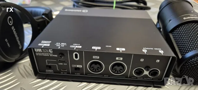 Комплект за звукозапис Steinberg UR22C Recording Pack (Аудио интерфейс, Микрофон, Слушалки, снимка 4 - Ресийвъри, усилватели, смесителни пултове - 55877597