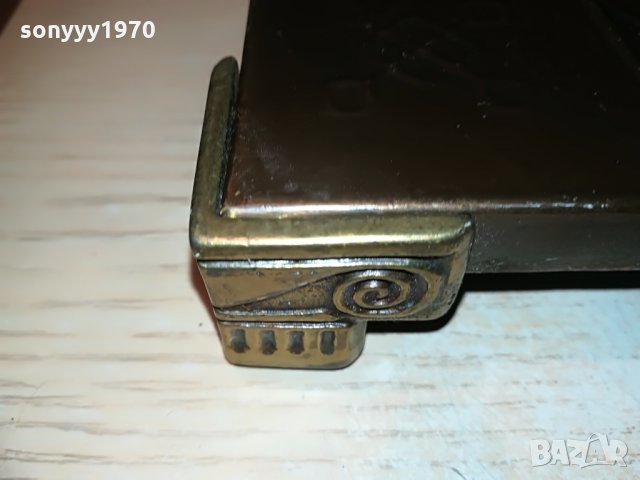 мед/месинг-жестока дъска за шах-внос швеицария 39х39х3см, снимка 8 - Колекции - 29146455