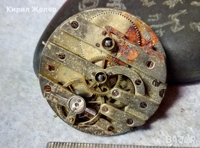 МЕХАНИЗЪМ от СТАР РЯДЪК МОДЕЛ ШВЕЙЦАРСКИ ДЖОБЕН ЧАСОВНИК с РИМСКИ ПОРЦЕЛАНОВ ЦИФЕРБЛАТ 49654