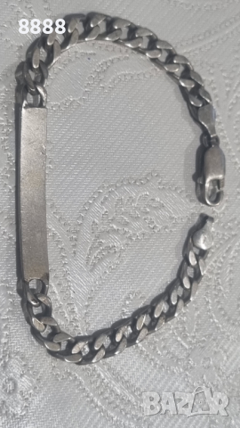 Сребърна гривна 925 проба , снимка 5 - Гривни - 44588628