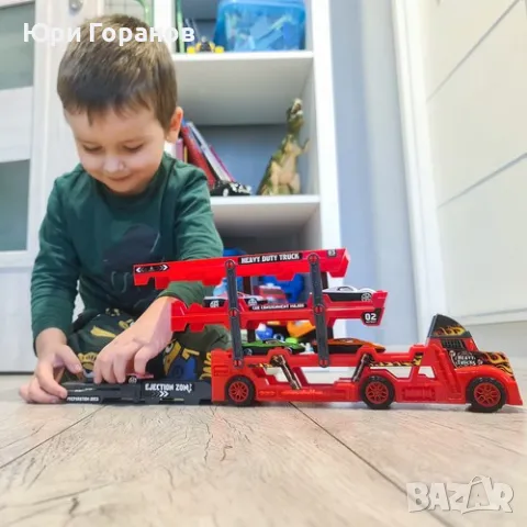 Камион с 6 колички, снимка 4 - Образователни игри - 49440734