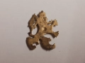Бронзова кокарда - лъвче , лъв Царство България . Униформа, снимка 3