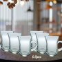 Комплект от 6 броя стъклени чаши, сервиз за кафе или чай, 150ml