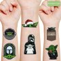 Йода Междузвездни войни Star Wars Tattoo татос татуировка временна детска татоси татуси, снимка 4