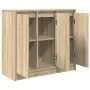 vidaXL Сайдборд, дъб сонома, 85x34x76 см, инженерно дърво, снимка 5