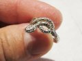 мъжки сребърен пръстен, рокерски пръстен змия моторджийски, снимка 2