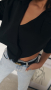 Cropped shirt with details, снимка 3