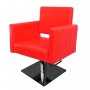 Фризьорски стол PA08 - бял, оранжев, червен или черно-червен , снимка 3