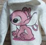 Нов детски суичър с дигитален печат Розов Стич (Stitch) в цвят бял меланж, снимка 2