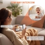 Бебефон без WiFi с 5” HD монитор, камера и аудио, сензор за стайна температура, автоматично нощно..., снимка 7