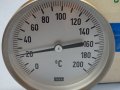 биметален термометър Wika thermometer ф100mm, 0/+200°C, L-650mm, снимка 2