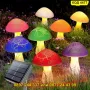 Декоративни соларни лампи за градина "Гъбки" с ефект на пукнатини – 8 броя - КОД 4477, снимка 1