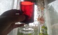 Червени, прозрачни чаши, прозрачно бяло столче за алкохол 6 бр, снимка 5