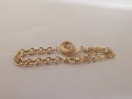 Златна дамска гривна с циркон 1, снимка 5