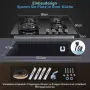 Газов котлон за вграждане TopStrong, 4 горелки, 8060W, Черно стъкло, снимка 8