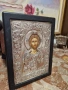 Прекрасна антикварна сребърна икона със сертификат , снимка 4