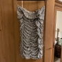 Нова елегантна парти официална коктейлна сребриста сребърни пайети блестяща  рокля zara Zara Зара, снимка 9