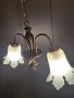 ретро абажур полилей от метал и дърво, снимка 11