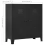 vidaXL Индустриален скрин за съхранение, черен, 90x40x100 cм, стомана, снимка 6