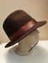 Кафява Дамска шапка Естествен филц 58 см, снимка 4