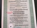 Райх облигация 500 марки | Немска Континентална Газова Компания | 1937г., снимка 3
