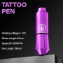 Нов Безжичен комплект за татуиране с 2300mAh батерия 20 игли мастила и кожа за тренировка, снимка 4