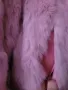 Розово късо палтенце естествен косъм , снимка 11
