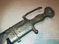 ПОРЪЧАН-АНТИК сабя-меч с кадифена ножница-60см-внос швеицария, снимка 11