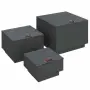vidaXL Кутии за съхранение с капаци 3 бр сиви борова дървесина масив, снимка 1