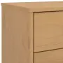 vidaXL Шкаф с чекмеджета OLDEN, кафяво, борово дърво масив, снимка 10