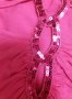 УНИКАЛНО КРАСИВА къса рокля по тялото с изрязан гръб с пайети наситено розов цвят , снимка 6