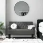 vidaXL Пейка с облегалка, тъмносива, 120x62x75,5 см, плат, снимка 3
