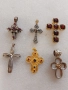 Лот стари кръстчета-материал злато, среро,диаманти,рубини,гранати, снимка 1