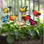 пеперуда пеперуди pvc пластмасова на пръчка тел украса декорация, снимка 2
