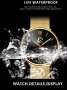 Модни мъжки минималистични часовници Луксозен мрежест колан от неръждаема стомана Кварцов ръчен часо, снимка 3