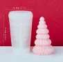 3D елха Силиконов молд форма за свещи гипс сапун КОД 4359, снимка 3
