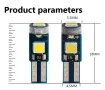 10 бр. малки габаритни крушки за арматурно табло T5 3SMD LED супер ярък 3030 LED вътрешно осветление, снимка 8