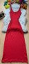 Червена дълга рокля Веро Мода, снимка 1 - Рокли - 37949231