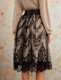 пола дантела, Миди пола, Черна дантелена пола, Елегантна пола, снимка 2