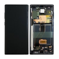 Дисплей за Samsung Galaxy Note 10 / N970 , SM-N970F, черен, с рамка, снимка 1 - Резервни части за телефони - 40298860