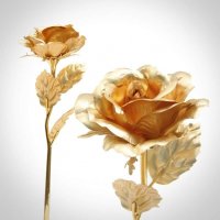 24 каратово позлатена Роза, снимка 4 - Стайни растения - 38104860